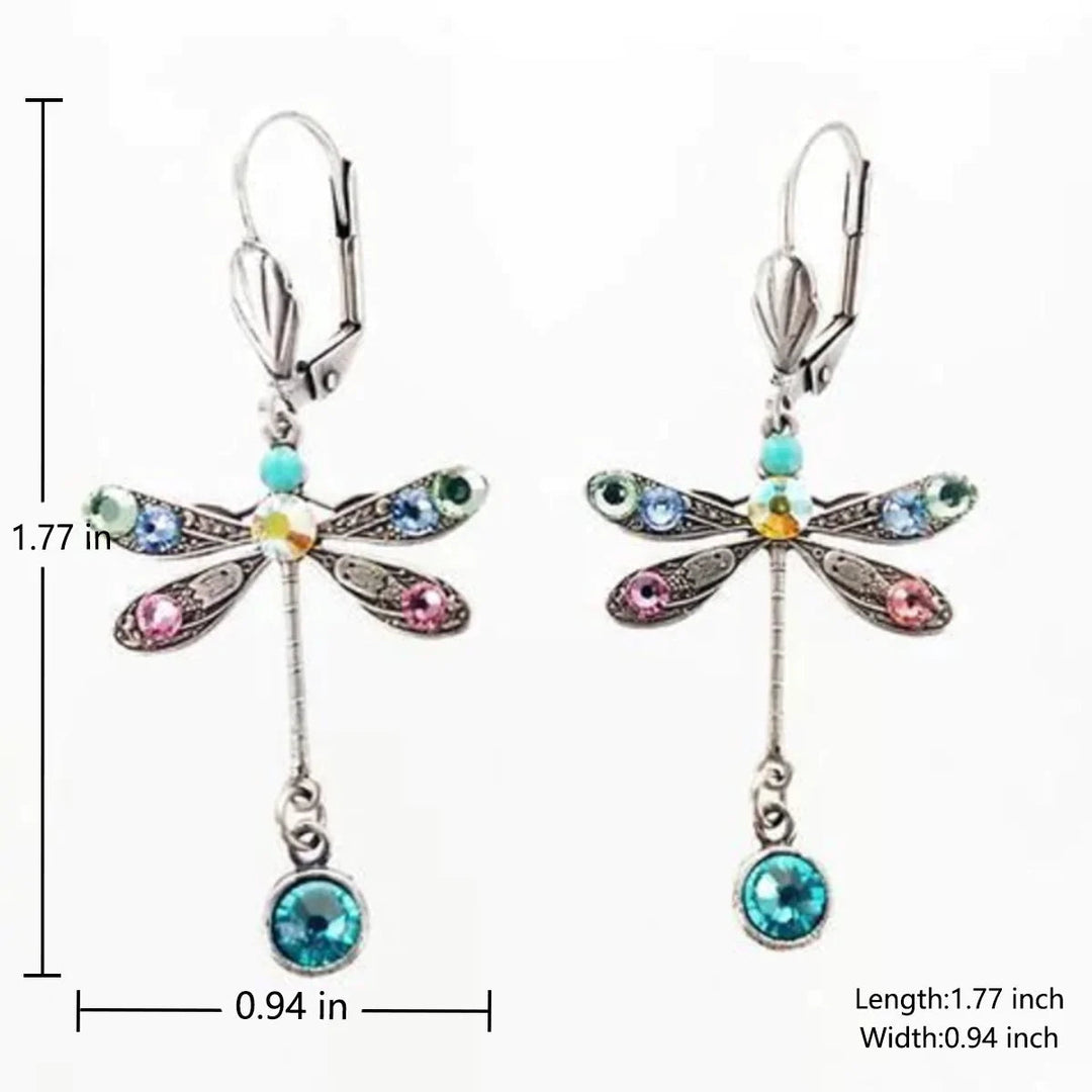 Boucles d'oreilles élégantes en forme de libellule
