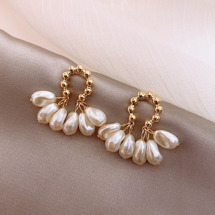 Boucles d'oreilles baroques en perles