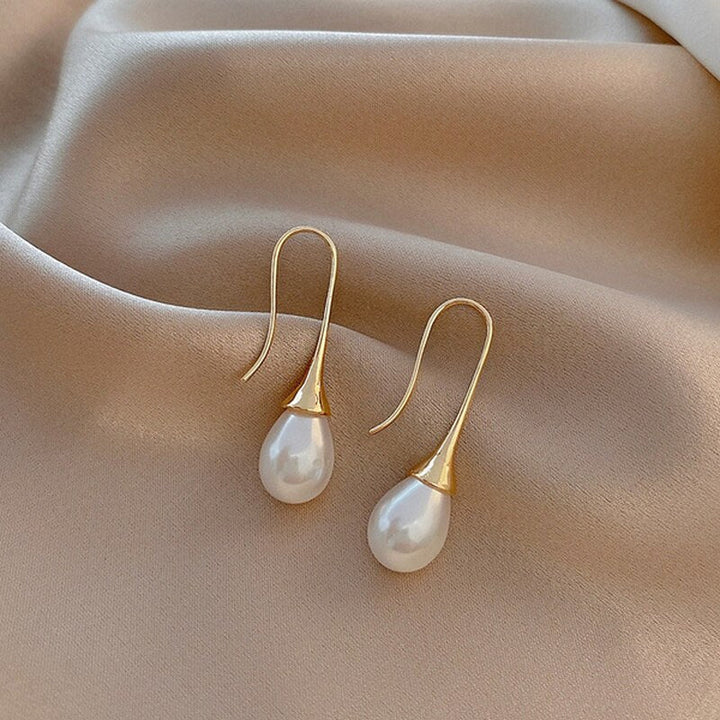 Pendantes boucles d'oreilles ornées de perles