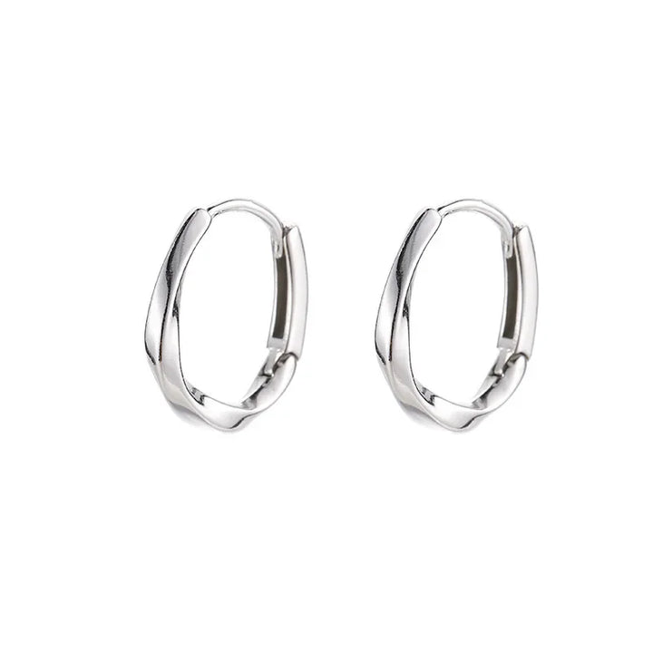 Boucles d'oreilles en argent sterling rondes et incrustées