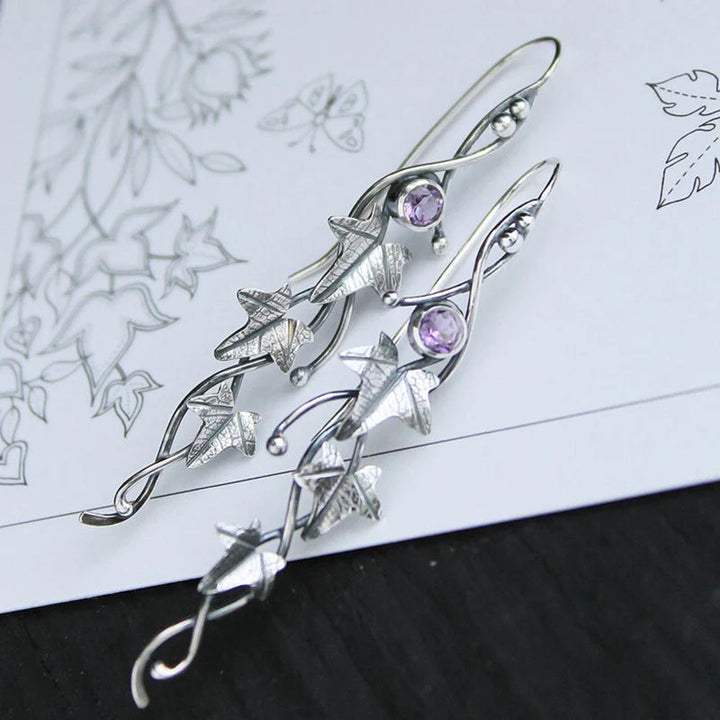 Boucles d'oreilles Elfe en Cristal Bleu