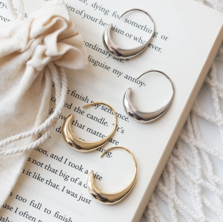 Boucles d'oreilles de luxe en or et en argent