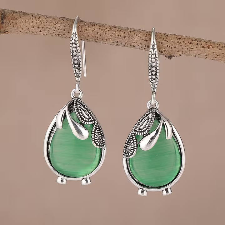 Boucles d'oreilles en forme de goutte de saule
